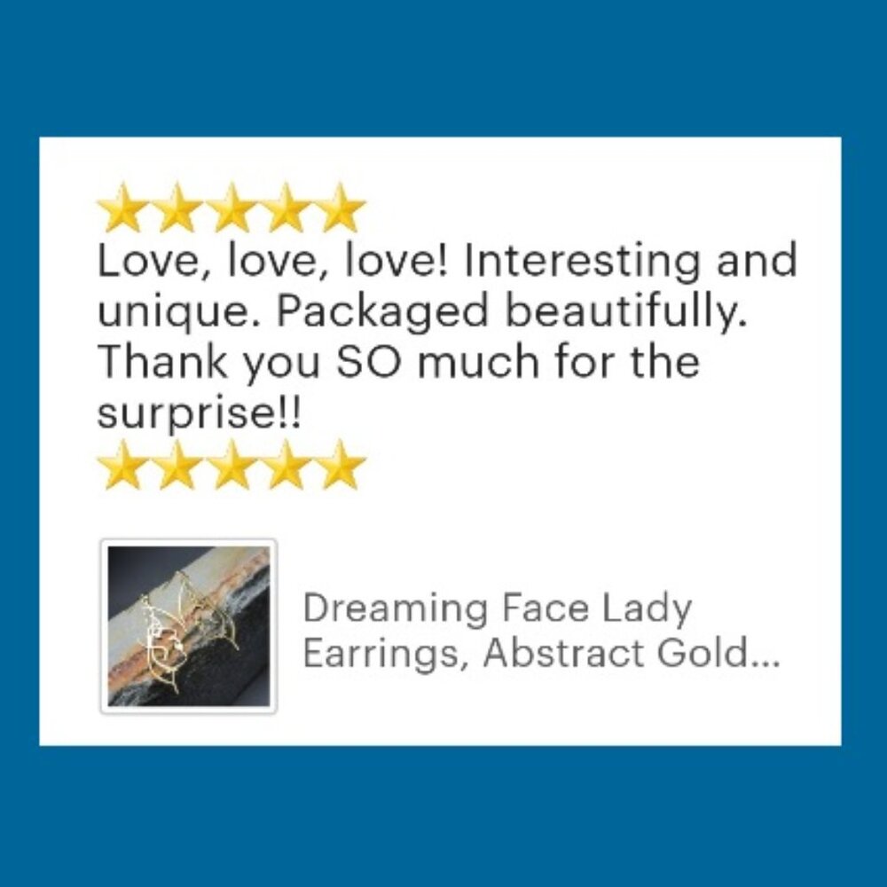 Rose Gold Dreaming Face Kiss Earrings - Picture 7 of 7
